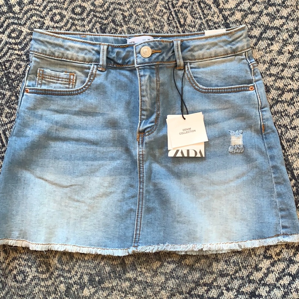 New Zara girls denim skirt size 10